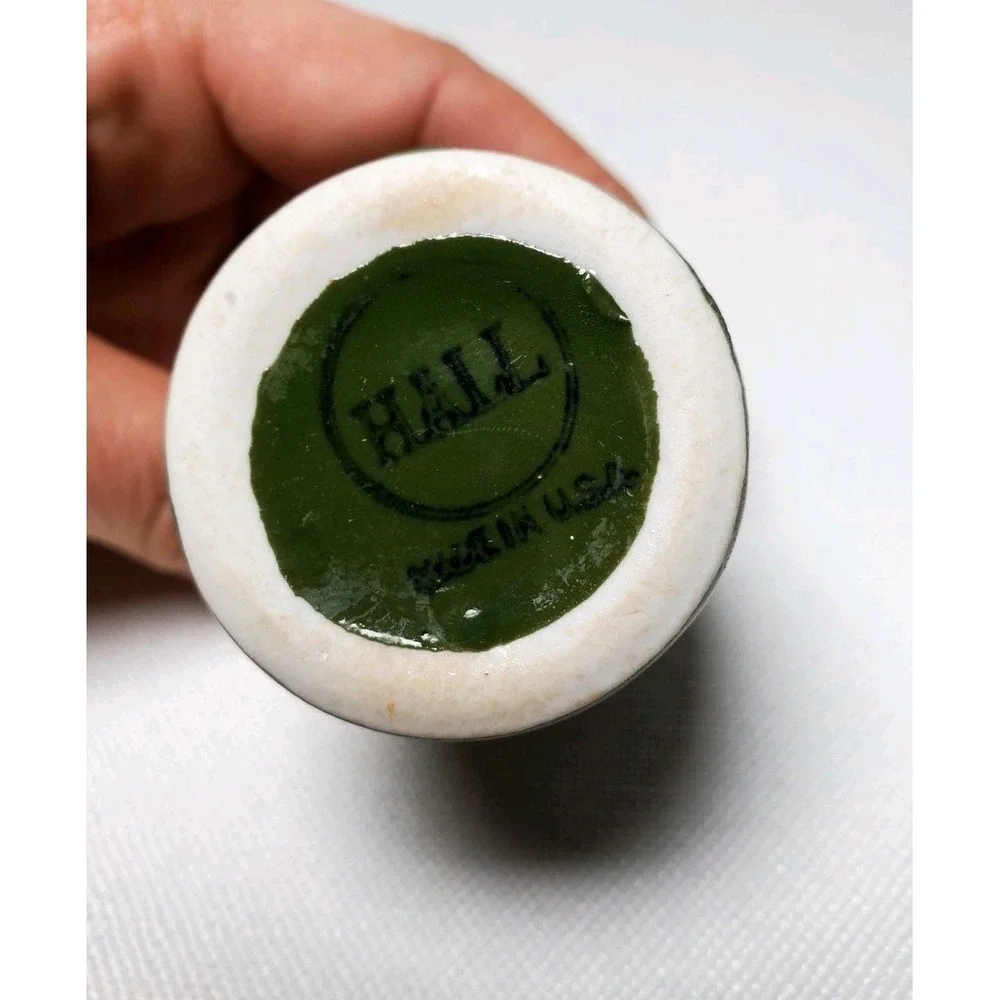 Hull Pottery Green Mini Bud Vase‎ Vintage Gloss Glaze Made In USA